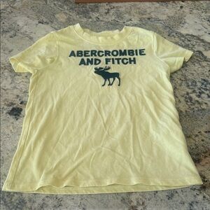 Abercrombie & Fitch Kids Light Yellow Tee with Moose Logo